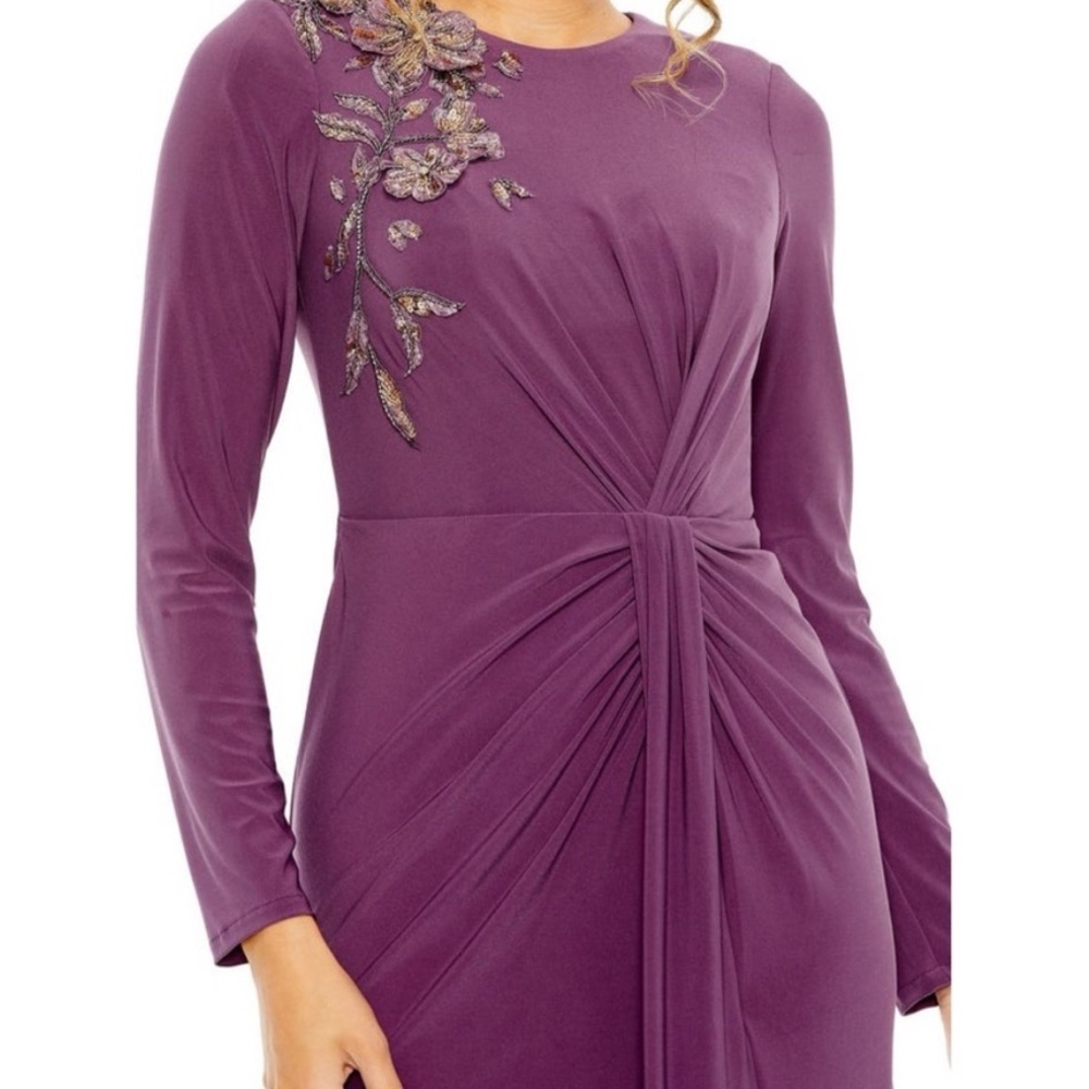 Mac Duggal Elegant Purple Embellished Dress
